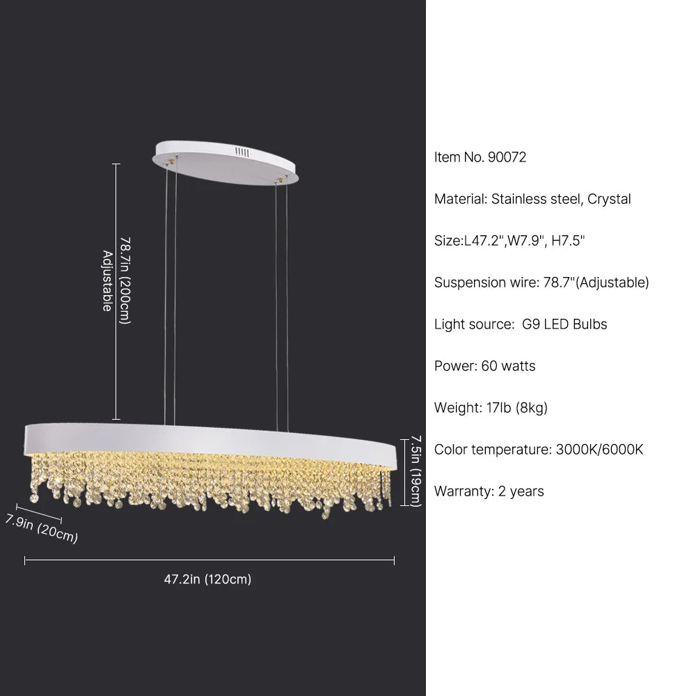 white crystal chandelier for dining room