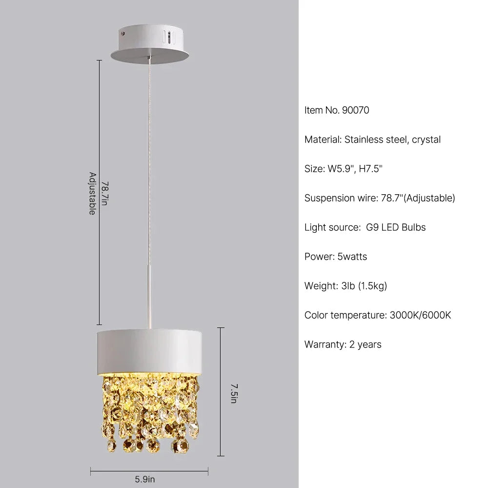white pendant light fixture