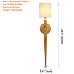 Elyra Luxury Black & Gold Wall Sconce for Bedroom & Hallway