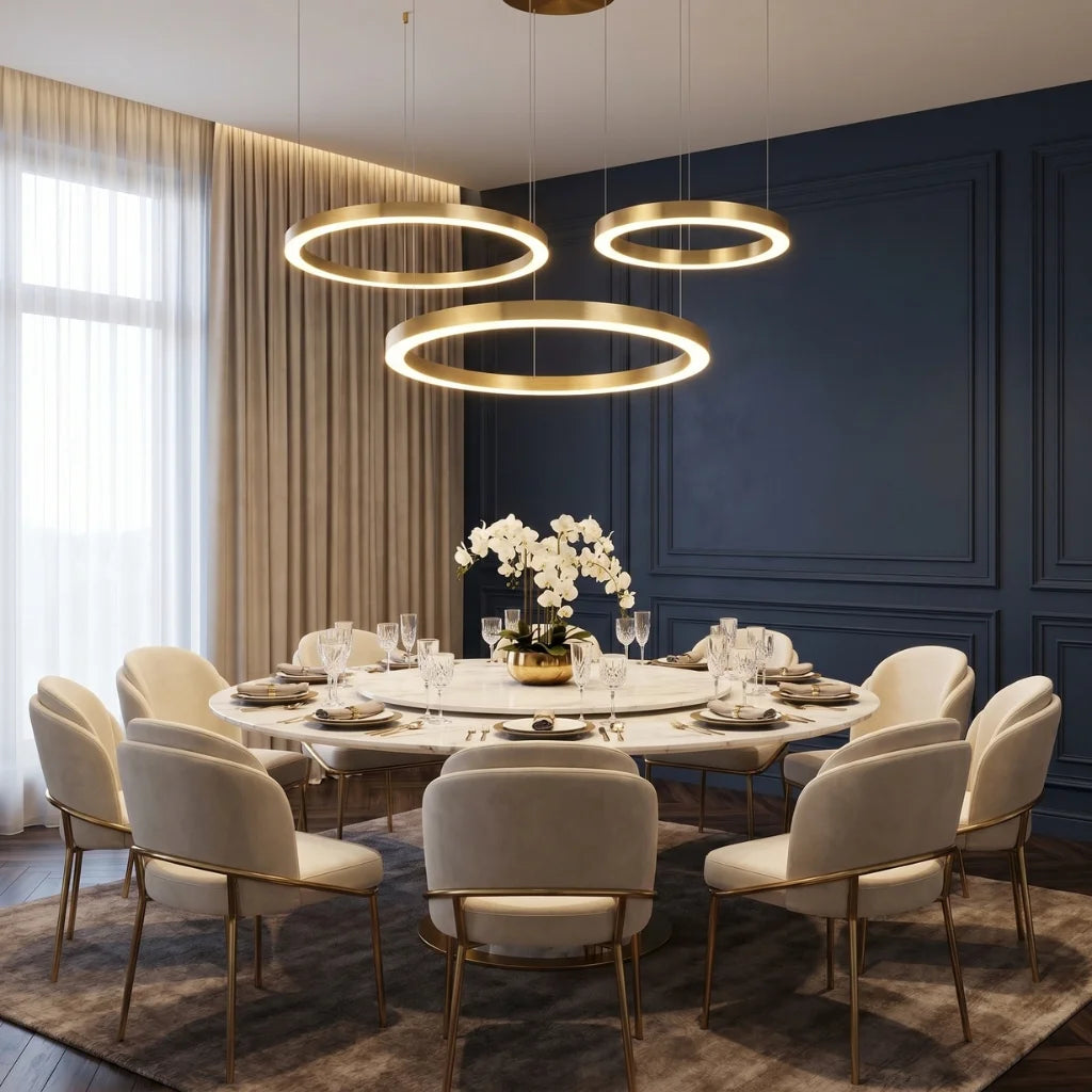 Modern chandelier light fixture for elegant living room decor