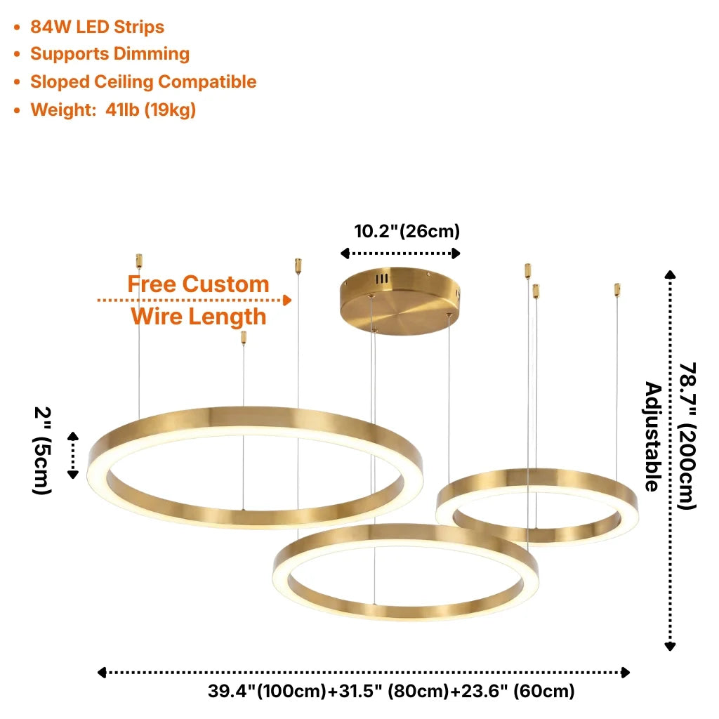 Modern chandelier light fixture for elegant living room decor