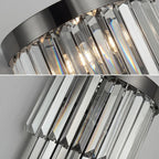 Noir Modern Black Crystal Wall Sconce for Bedroom & Hallway