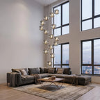 YOOGEE luxury crystal chandelier for modern dining room lighting