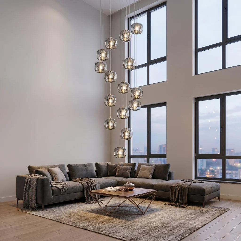 YOOGEE luxury crystal chandelier for modern dining room lighting