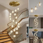 Modern chandelier light fixture for elegant living room decor