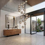 YOOGEE statement chandelier for dining room and foyer lighting