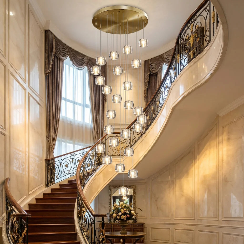 Modern chandelier light fixture for elegant living room decor