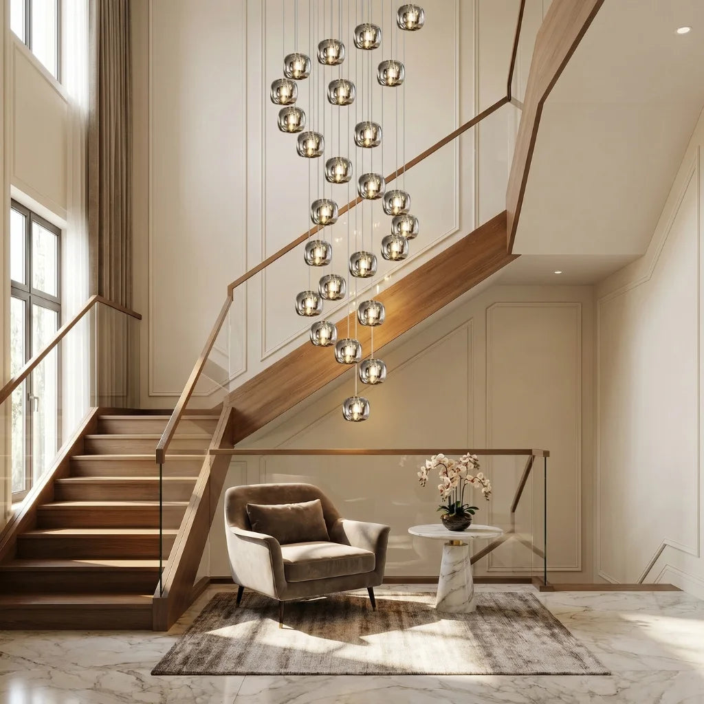 Luxury ceiling chandelier for upscale American home interiors