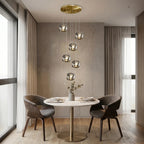 Modern chandelier light fixture for elegant living room decor