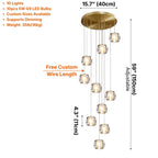 Contemporary chandelier lighting fixture for luxury home decor