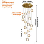 Modern chandelier light fixture for elegant living room decor