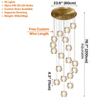 YOOGEE statement chandelier for dining room and foyer lighting