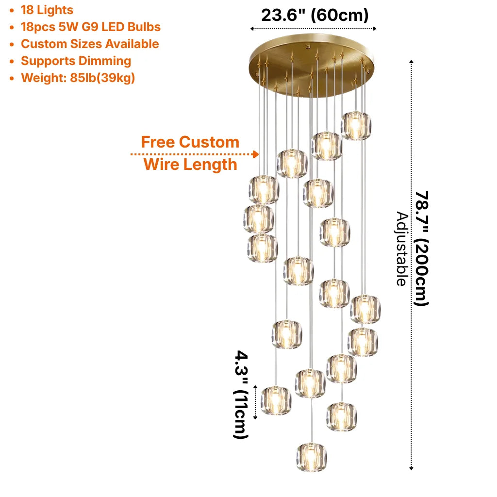 YOOGEE statement chandelier for dining room and foyer lighting