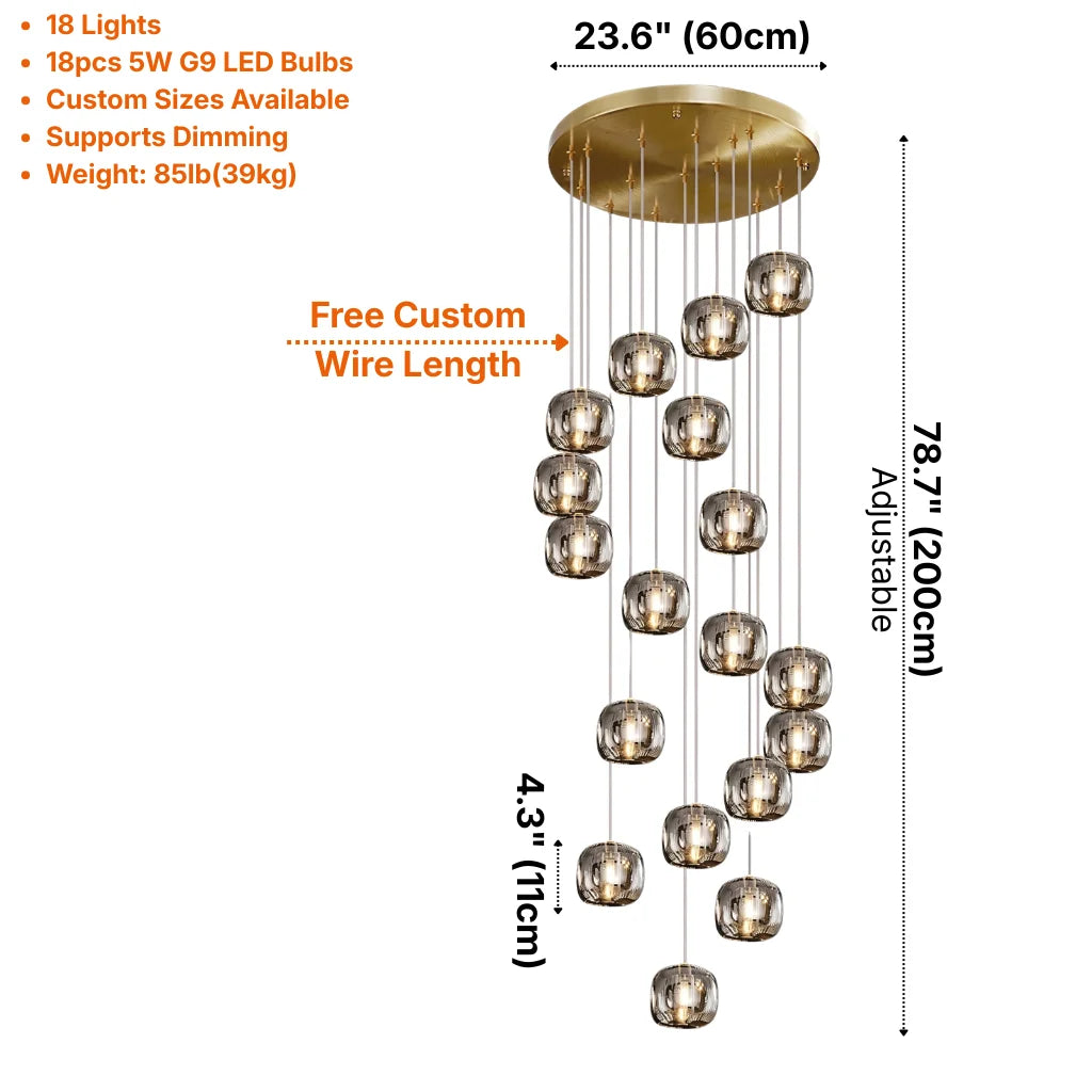 Contemporary chandelier lighting fixture for luxury home decor