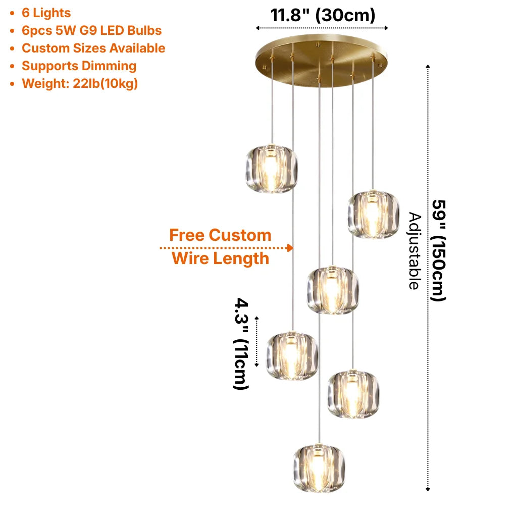 Luxury ceiling chandelier for upscale American home interiors