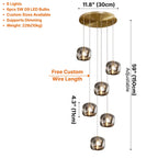 YOOGEE statement chandelier for dining room and foyer lighting