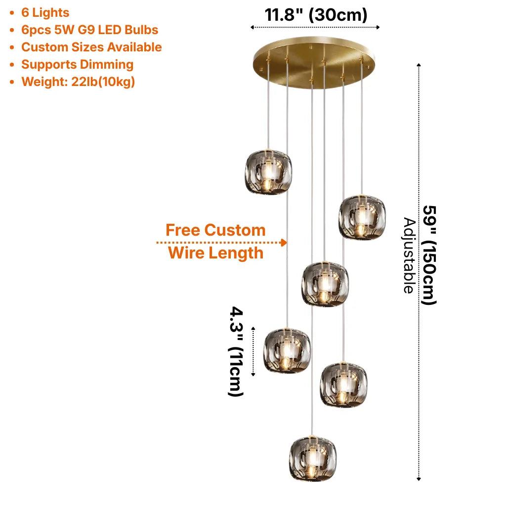 YOOGEE statement chandelier for dining room and foyer lighting