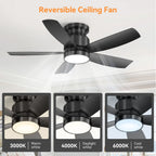Alto 42 Inch Flush Mount Ceiling Fan Chandelier in bedroom interior design