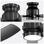 Alto 42 Inch Flush Mount Ceiling Fan Chandelier size dimensions and specifications diagram