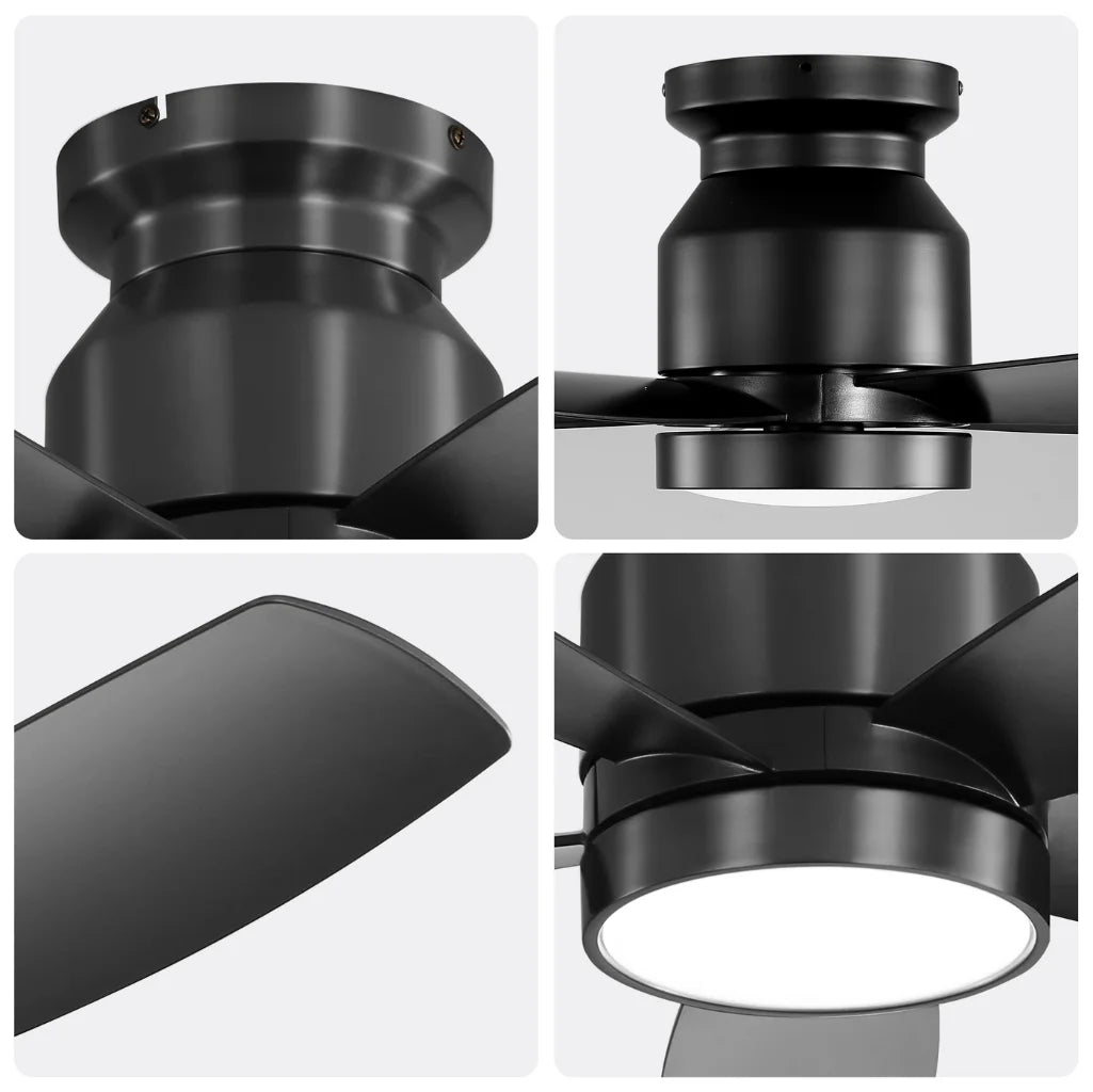 Alto 42 Inch Flush Mount Ceiling Fan Chandelier size dimensions and specifications diagram