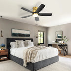 Alto 42 Inch Flush Mount Ceiling Fan Chandelier motor housing and canopy detail