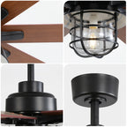Titan 66 Inch Modern 8-Blade Ceiling Fan Chandelier size dimensions and specifications