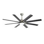 Alloy 66 Inch Modern 8-Blade Ceiling Fan Chandelier front view on white background