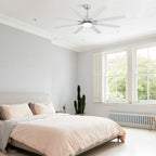 Alloy 66 Inch Modern 8-Blade Ceiling Fan Chandelier motor housing and canopy close-up