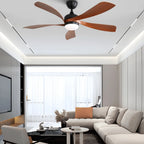 Lanai 52 Inch 5-Blade Ceiling Fan Chandelier blade detail — black finish close-up