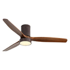 Arbor 52 Inch Flush Mount Ceiling Fan Chandelier Coffee finish front view on white background