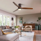 Arbor 52 Inch Flush Mount Ceiling Fan Chandelier in modern living room interior setting