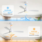 Alba 48 Inch 3-Blade Wood Ceiling Fan Chandelier remote control and dimming features