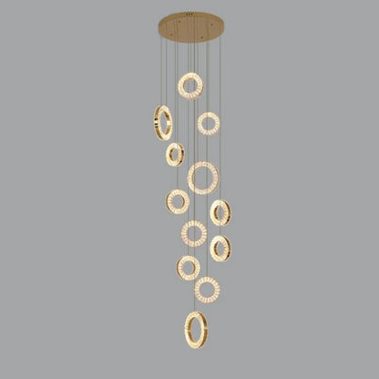 12 ring design hanging light for hallway