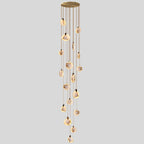 18 lights large Marble Staircase Chandelier 
