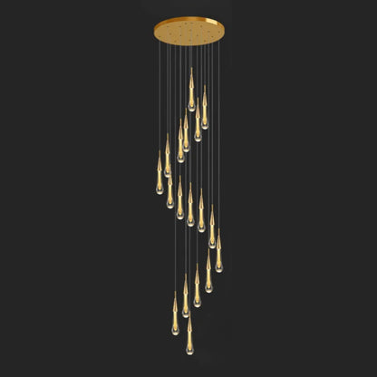 18 lights spiral staircase chandelier