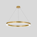 1 ring brushed gold led hanging lights