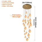 24 lights large Marble Staircase Chandelier 
