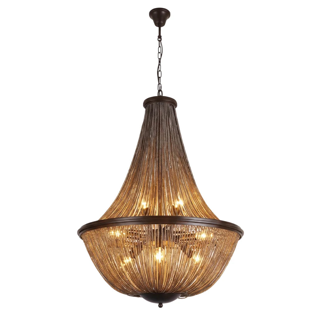 Veil Modern Brown LED Chandelier for Living Room & Dining Room