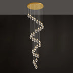30 lights diamond crystal chandelier for staircase