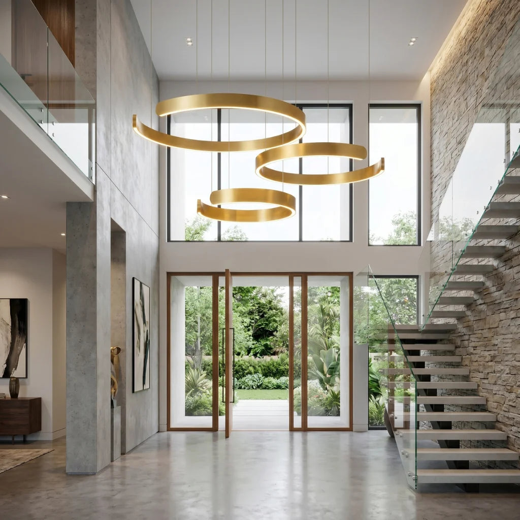 Modern chandelier light fixture for elegant living room decor