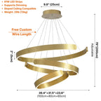 Modern chandelier light fixture for elegant living room decor