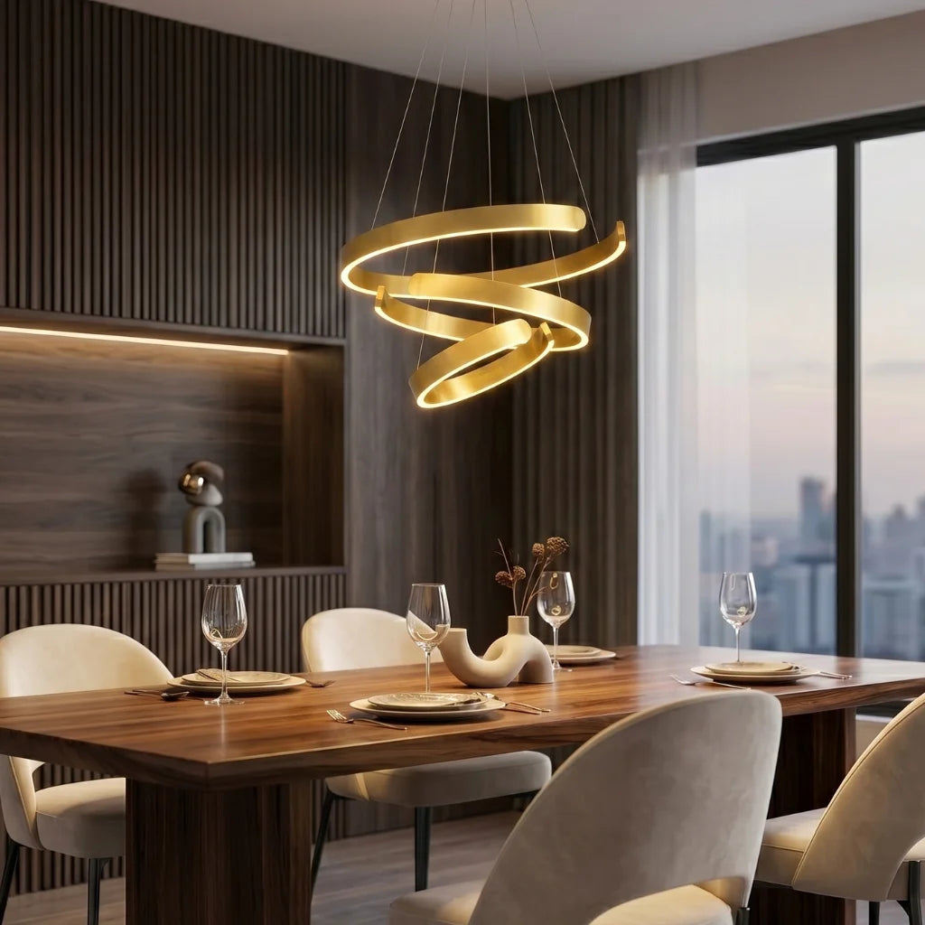 Modern chandelier light fixture for elegant living room decor