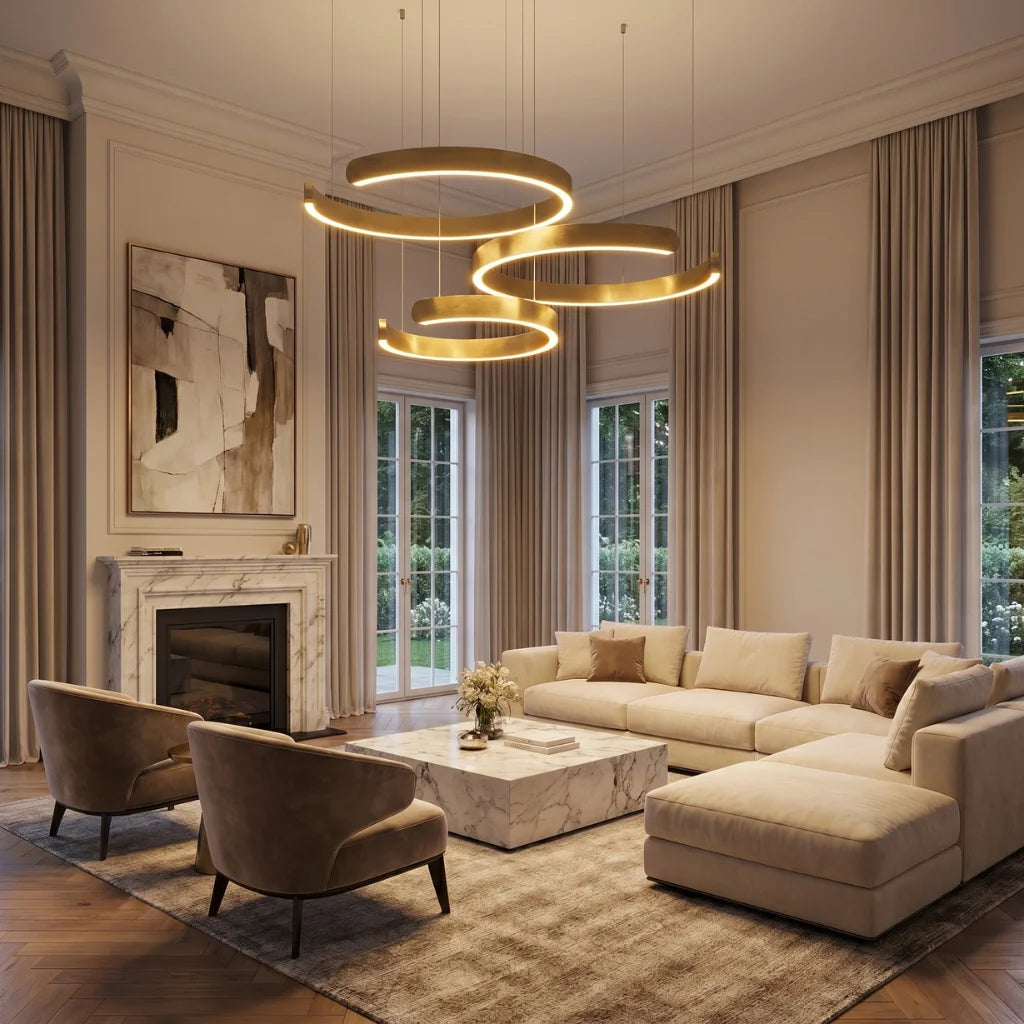 YOOGEE statement chandelier for dining room and foyer lighting