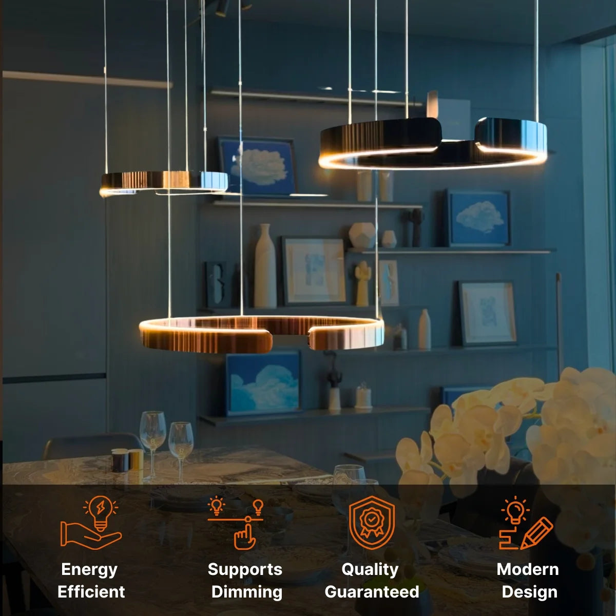 Orla Chandeliers with LED Lights