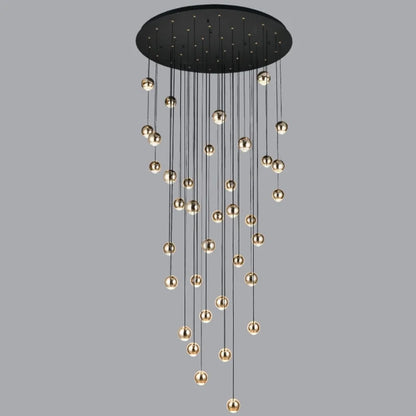36 lights led ball chandelier for staircase