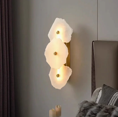 3 light marble wall lamps
