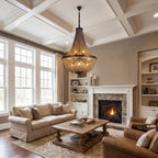 Veil Modern Brown LED Chandelier for Living Room & Dining Room