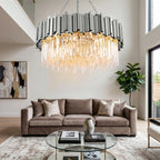 Modern chandelier light fixture for elegant living room decor