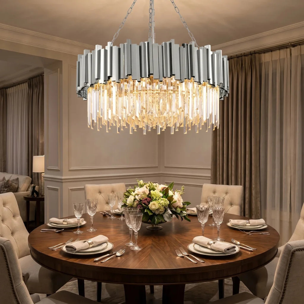 YOOGEE statement chandelier for dining room and foyer lighting