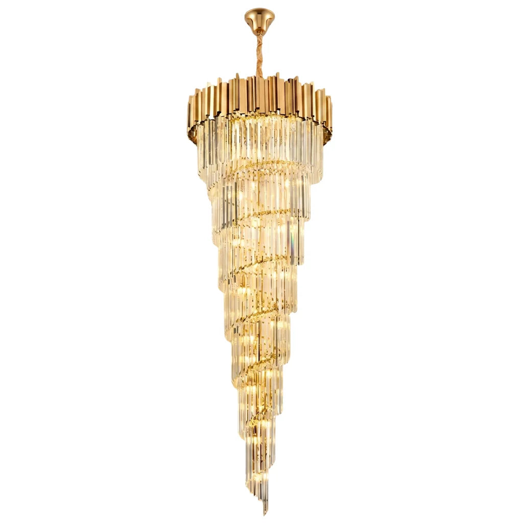 Large entryway chandelier for high ceiling home lighting in the US